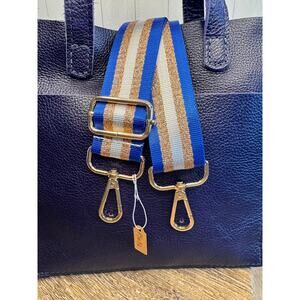 Crossbody Purse Green Gold White Striped Bag Strap Guitar Bag Strap NEW